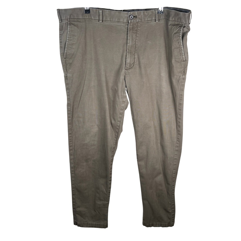 Nordstrom Mens Shop Slim Fit Casual Trousers Khaki Pants 44W 32L Modern Chinos
